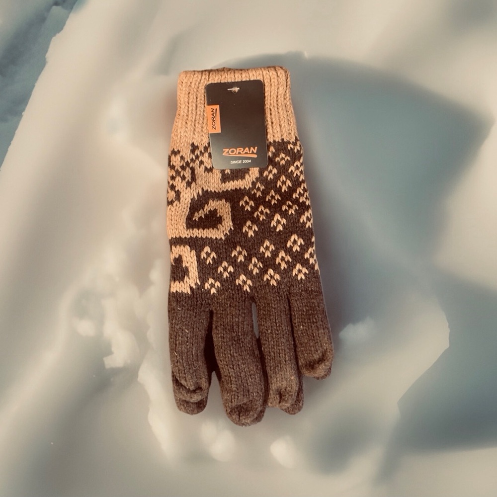 🎉 Unisex Geometric Thermal Fleece Lined Winter Gloves